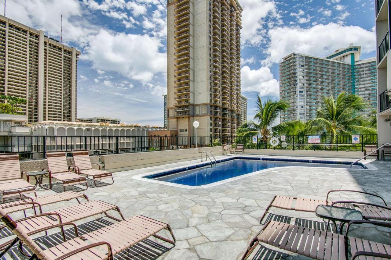 Renovated With City View At Aqua Palms Waikiki 檀香山 外观 照片
